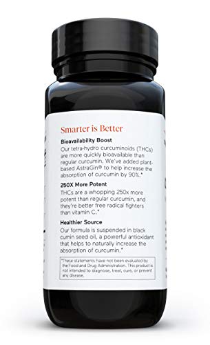 Smarter Nutrition Curcumin - Potency and Absorption in a SoftGel | The Most Active Form of Curcuminoid | 95% Tetra-Hydro Curcuminoids, 3 pack of 60 capsules - 90 Servings