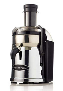 Omega Juicer MMC500C Commercial High Speed Centrifugal Extractor with Mega Mouth Wide Chute, 540-Watts, Metallic