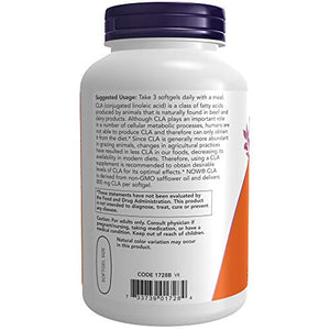 NOW Supplements, CLA (Conjugated Linoleic Acid) 800 mg, Nutritional Oil, 180 Softgels