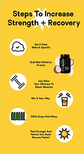 Bad Athletics Grass Fed 100% Whey Protein Isolate - Five Ingredients, 20g of Protein, Naturally Flavored & Sweetened (7 Servings) (Milk Chocolate)