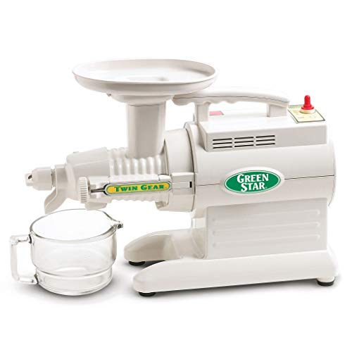 Tribest GS-1000 Greenstar Original Twin Gear Cold Press Masticating Juice Extractor, White
