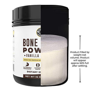 Bone Broth Protein Powder Vanilla 16oz, Grass Fed, Non-GMO Ingredients, Gut-Friendly*, Dairy Free Protein Powder, Low Carb, Keto Friendly Left Coast Performance