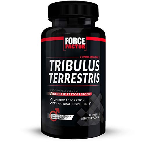 Tribulus Terrestris for Men, Testosterone Booster and Male Vitality Supplement, Tribulus Extract and Natural Ingredients for Superior Absorption, Fundamental Series, 1000mg, Force Factor, 60 Capsules