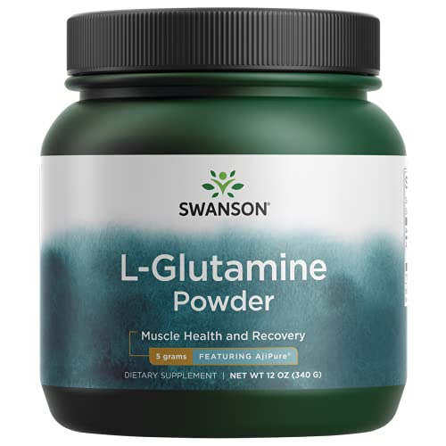Swanson Amino Acid Ajipure L-Glutamine Powder 12 Ounce (340 g) Pwdr