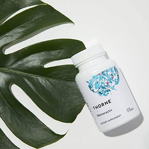 Thorne Memoractiv - Nootropic Brain Supplement - Focus, Creativity, Concentration - Ashwagandha, Ginkgo, Lutemax, Pterostilbene - Gluten-Free, Dairy-Free - 60 Capsules