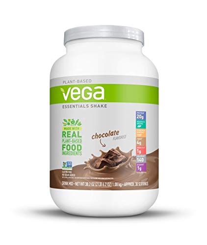 Vega Essentials Plant Based Protein Powder, Chocolate, Vegan, Superfood, Vitamins, Antioxidants, Keto, Low Carb, Dairy Free, Gluten Free, Pea Protein for Women and Men, 2.4 Pounds (30 Servings)