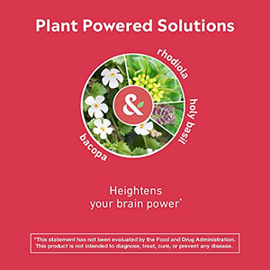 Stem & Root Brain Boost Herbal Supplements with Adaptogenic Herbs Bacopa & Rhodiola to Improve Cognitive Performance, Boost Brain Power & Enhance Short-Term Memory, Nootropics, Capsules - 30 ct