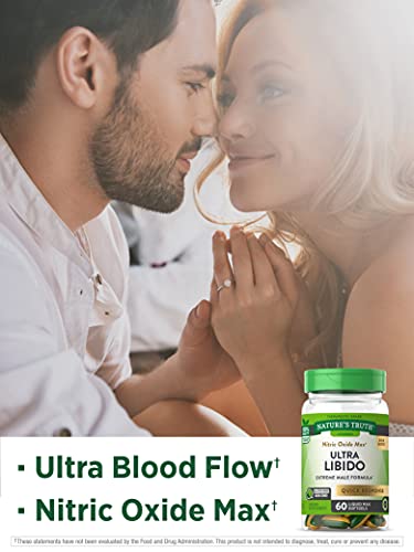 Ultra Libido Supplement for Men | 60 Softgels | Non-GMO & Gluten Free | by Natures Truth