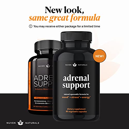 Adrenal Support — Natural Adrenal Fatigue Supplements, Cortisol Manager with Ashwagandha Extract, Rhodiola Rosea, Holy Basil, Adaptogenic Herbs for Adrenals, Stress Support & Adrenal Health