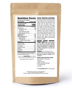 Organic Hemp Heart Protein Powder-74% | 22 Grams Protein Per Serving I Cold Processed & Stored | Made from The Hemp Heart | 12 LBS