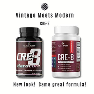 Body Fuse Cre-8 Hardcore Creatine | Creatine MagnaPower | Strength, Endurance & Decreased Recovery Time | 30 Servings