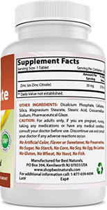 Best Naturals Zinc Citrate 30 mg - 120 Tablets (120 Count (Pack of 2))