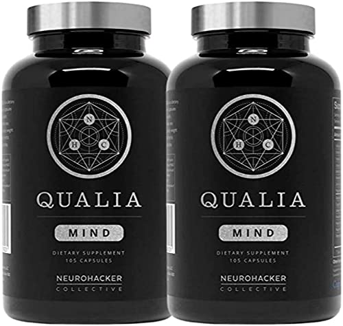 Qualia Mind Nootropics 105ct 2-Pack | Top Brain Supplement for Memory, Focus, Mental Energy, and Concentration with Ginkgo biloba, Alpha GPC, Bacopa monnieri, Celastrus paniculatus, DHA & More