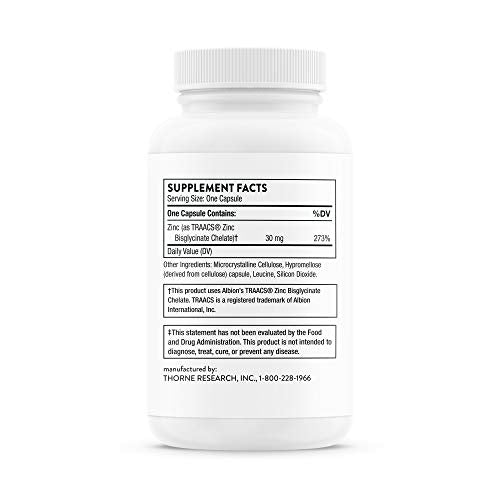 Thorne Research - Zinc Bisglycinate 30 mg - 60 Capsules