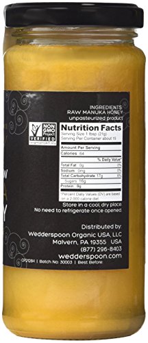 Wedderspoon 100% Raw Manuka Honey - KFactor 16 - 11.5 Ounces