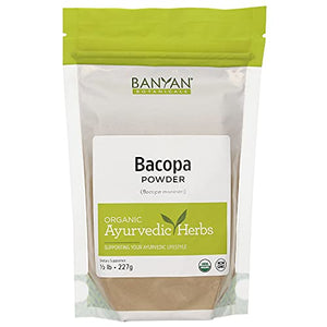 Banyan Botanicals Bacopa Powder, 1/2 Pound - USDA Organic - Bacopa monniera - Ayurvedic Herb for Memory & Focus