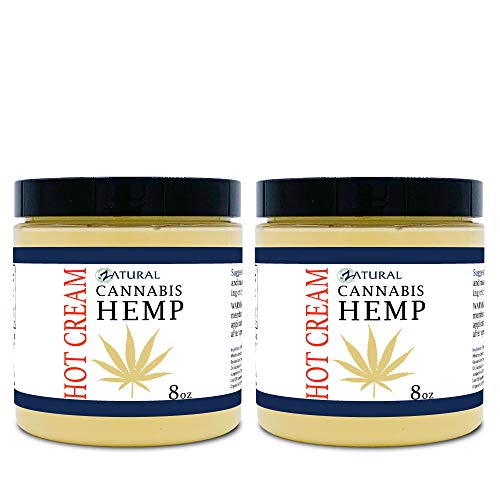 Zatural Hemp Hot Cream with Essential Oil Blend, Aloe, Hemp, and More (8oz 2-Pack)