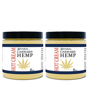 Zatural Hemp Hot Cream with Essential Oil Blend, Aloe, Hemp, and More (8oz 2-Pack)