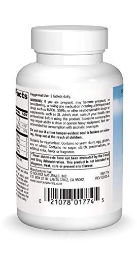 Source Naturals Theanine Serene with GABA - Calm Mind & Body, Supports Relaxation & Focused Attention - 30 Tablets