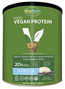 Biochem 100% Organic Plant Protein - Vanilla Flavor - 24.4 oz