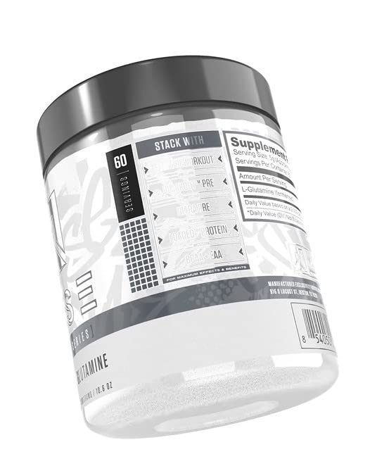 RYSE Up Supplements, Element Series Fermented L-Glutamine Amino Acid (5g), Unflavored, 300 Gram (60 Servings)