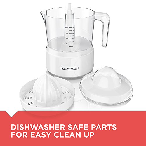 BLACK+DECKER 32oz Citrus Juicer, White, CJ650W,Small