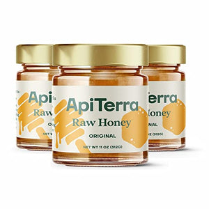 ApiTerra - Original Raw Honey , whipped & spreadable 11oz (pack of 3)