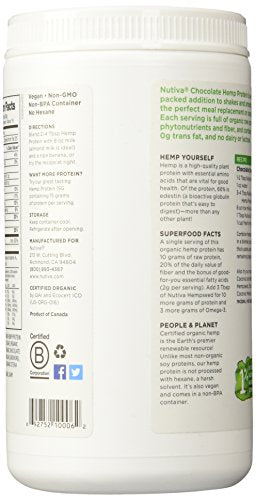 Nutiva Hemp Shake - Chocolate - 16 OZ