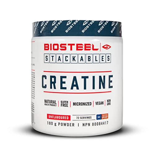 BioSteel Stackables Creatine Powder, Gluten Free and Non-GMO Formula, Unflavored, 72 Servings