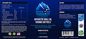 Antarctic Krill Oil 1000mg SoftgGels - 200 Gels - 1000mg per Softgel!