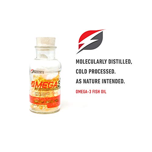 Strength Genesis Fish Oil Omega 3 5000mg EPA DHA, Cold Pressed Omega 3 Fish Oil Molecularly Distilled Cold Processed 120 Soft Gels