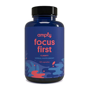 Amply Blends | Focus First | Herbal Supplement | Clarity Support Capsules | 120-Count