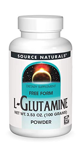 Source Naturals L-Glutamine Powder - Free Form Amino Acid That Supports Metabolic Energy - 100 Grams