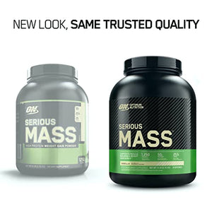 Optimum Nutrition Serious Mass Weight Gainer Protein Powder, Vitamin C, Zinc and Vitamin D for Immune Support, Vanilla, 6 Pound (Packaging May Vary)