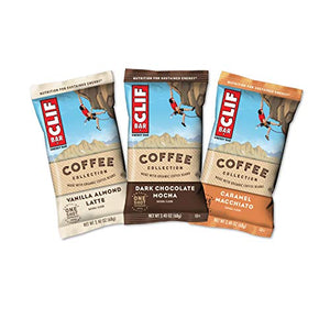CLIF BARS with 1 Shot of Espresso - Energy Bars - Coffee Collection Variety Pack - 65 mgs of Caffeine Per Bar - Made with Organic Oats - Plant Based Food- Kosher (2.4 Ounce Breakfast Bars, 15 Count)