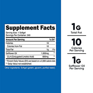Nutricost CLA (Conjugated Linoleic Acid) 800mg, 240 Softgels
