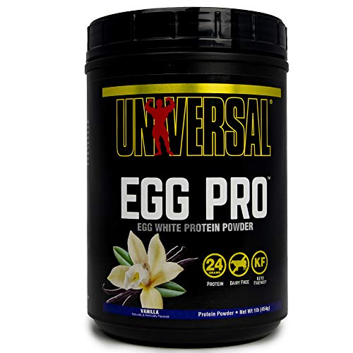 Universal Nutrition Egg Pro Pure Instantized Egg White Powder, Vanilla, 1 Lb