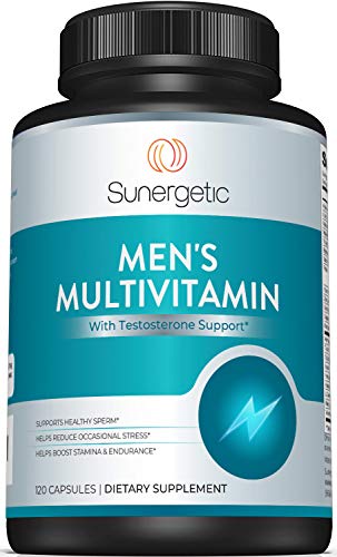 Premium Men’s Support Supplement – Powerful Men’s Multivitamin– Supports Energy, Stamina, Endurance & Stress Management – with Zinc, Ashwagandha, Maca, L-Carnitine & Vitamins – 120 Capsules