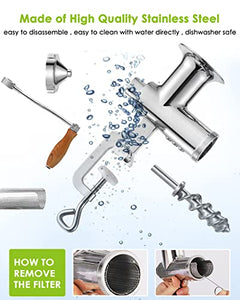 Moongiantgo Manual Wheatgrass Juicer Extractor Stainless Steel Manual Juicer for Juicing Wheat Grass Celery Kale Spinach Parsley Pomegranate Apple Grapes Fruit Vegetable (Detachable Slag Outlet)