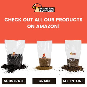 MushroomSupplies.com Sterilized Grain Bag for Mushroom Growing | Millet Substrate | 0.2 Micron Filter Mycobag Grow Kit | Mycology Cultivation Supplies (3LB)