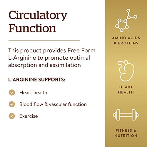 Solgar – L-Arginine 500 mg, 250 Vegetable Capsules