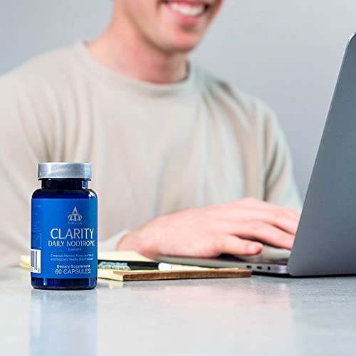 Thrivous Clarity - Enhance Brain Function, Memory, Focus & Mood - Advanced Natural Nootropic Supplement: Synapsa Bacopa Monnieri, L Theanine, Rhodiola Rosea, Vitamin B Complex, Zinc Picolinate