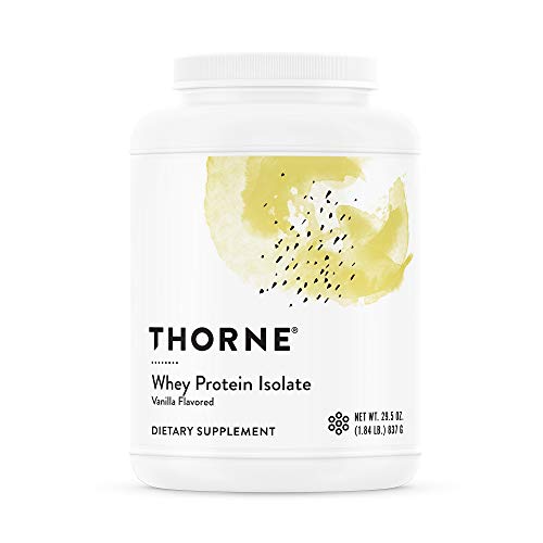 Thorne Research - Whey Protein Isolate - Easy-to-Digest Whey Protein Isolate Powder - NSF Certified for Sport - Vanilla - 29.5 Oz