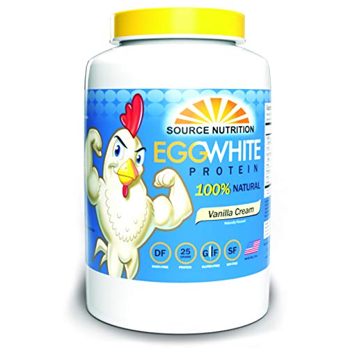 Egg White Protein Powder by Source Nutrition - 25 Grams Protein, Build Lean Muscle, Dairy Free - Vanilla Cream (2 lb)