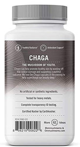 Om Mushroom Superfood Chaga Mushroom Capsules Superfood Supplement, 90 Count, 30 Days, US Grown, Sacred Antioxidants & Immune Support, Superfood Mushroom Supplement