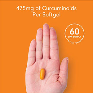 Turmeric Curcumin C3 Complex 500mg, Enhanced with Black Pepper & Organic Coconut Oil for Better Absorption; Non-GMO & Gluten Free