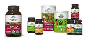 Organic India Triphala Herbal Supplement - Digestion & Colon Support, Immune System Support, Adaptogen, Nutrient Dense, Vegan, Gluten-Free, USDA Certified Organic, Non-GMO - 180 Capsules