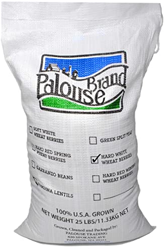 Hard White Wheat Berries • Family Farmed in Washington State • 100% Desiccant Free • 25 lbs Bulk • Sproutable • Non-GMO Project Verified • Kosher • Poly Bag
