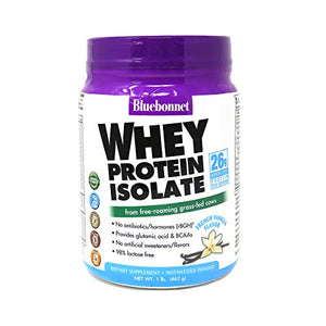 Bluebonnet Nutrition Whey Protein Isolate Powder, 14 Serving, Vanilla, 1 lb