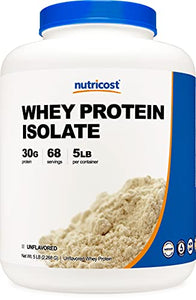 Nutricost Whey Protein Isolate (Unflavored) 5LBS